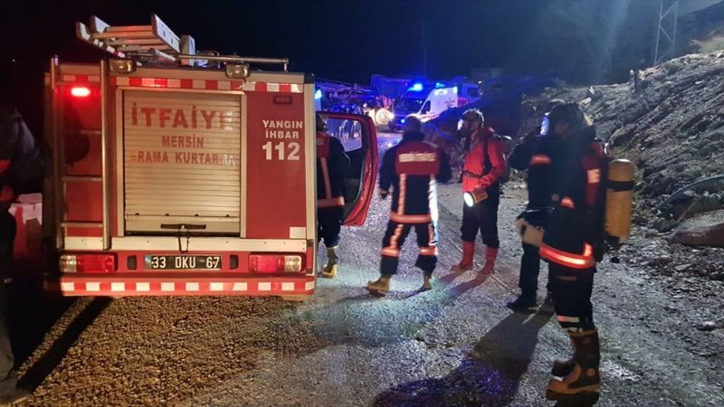 Mersin'de tünel inşaatında yangın: 8 işçi hastaneye kaldırıldı