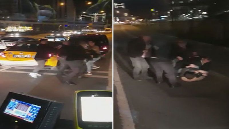 Beylikdüzü'nde kaza sonrası taksiciye dayak