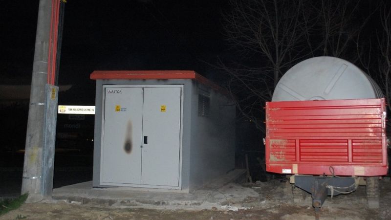 Tekirdağ'da trafo bomba gibi patladı