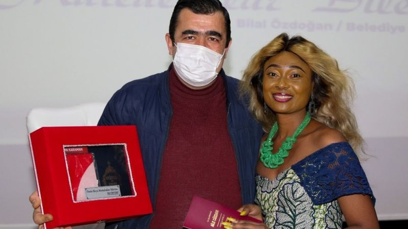 Kongolu Getrude Kayseri'ye gelin geldi