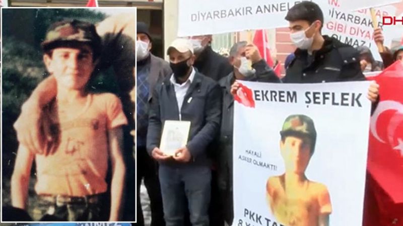 Diyarbakır’da 8 yaşında kaçırılan ağabeyi için evlat nöbetine katıldı