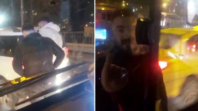 Bakırköy’de iki saldırgan İETT otobüsünün önünü kesti