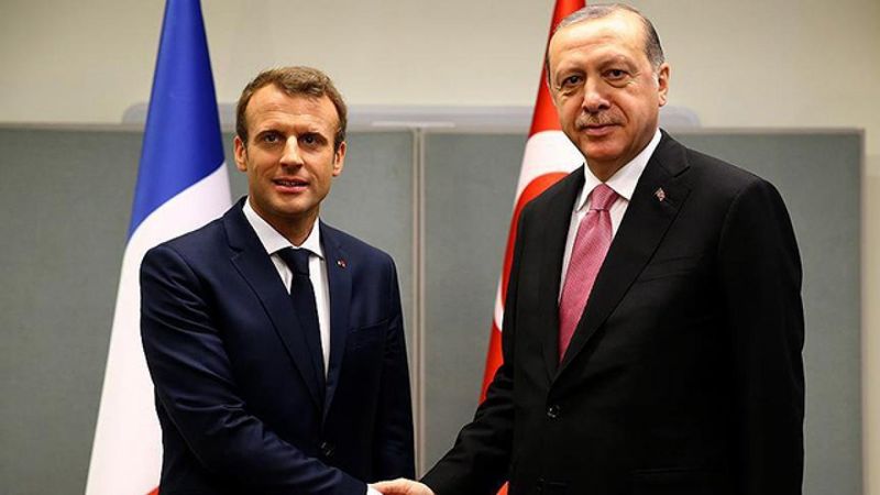 Cumhurbaşkanı Erdoğan, Macron'la görüştü
