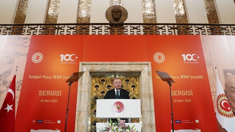 Cumhurbaşkanı Erdoğan, 100. Yılında İstiklal Marşı Sergisi'nde