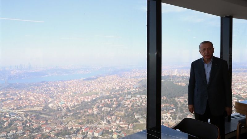 Cumhurbaşkanı Erdoğan, Çamlıca Kulesi'ni inceledi