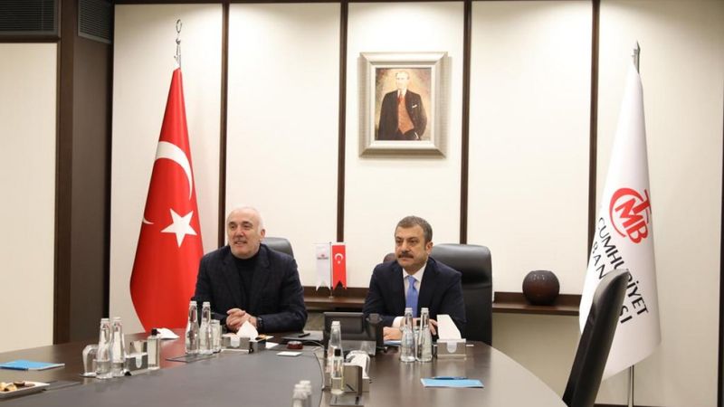 Merkez Bankası'nın yeni Başkanı Şahap Kavcıoğlu bankacılarla görüştü