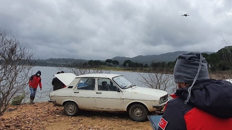 Muğla'da kaçak sazan balığı avlayan şahıs drone ile yakalandı