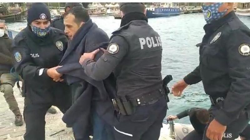 Antalya'da falezlerdeki manzaranın sonu denizde bitti