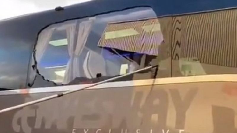 Liverpool'da Real Madrid otobüsüne taşlı saldırı