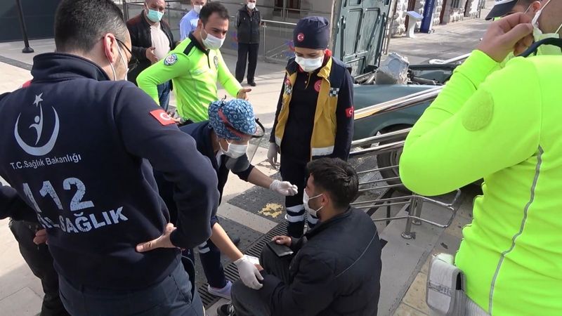 Kırıkkale’de fren yerine gaza bastı