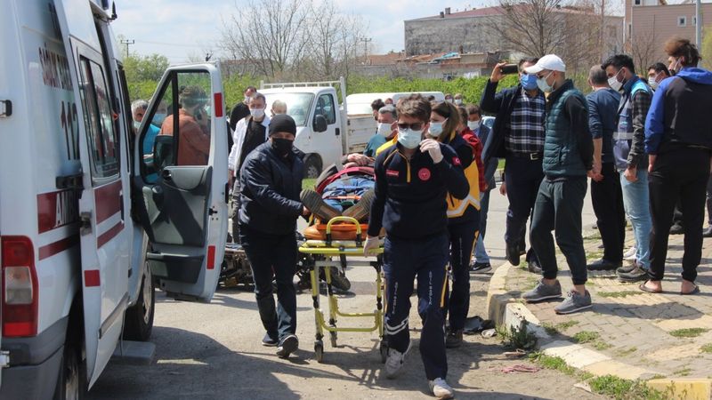 Samsun’da motosiklet sürücüsü ile bisiklet çarpıştı