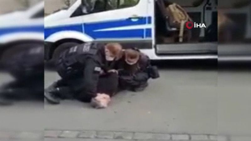 Alman polisinden Türk vatandaşa ‘George Floyd’ müdahalesi