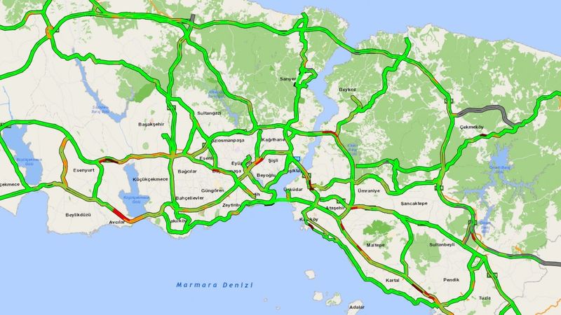 İstanbul'da trafik yoğunluğu azaldı