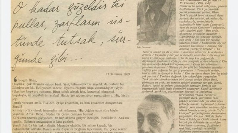 Edip Cansever'den İlhan Berk'e mektup