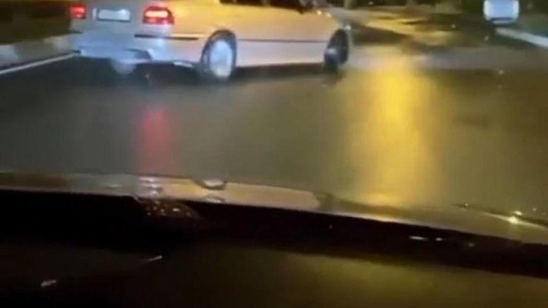 Maltepe'de, kısıtlama saatinde drift atarak ilerledi