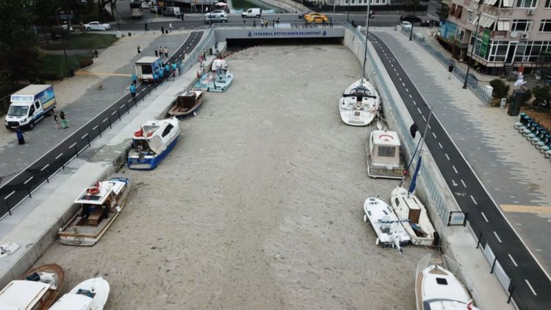 Kadıköy Kurbağlıdere deniz salyasıyla kaplandı