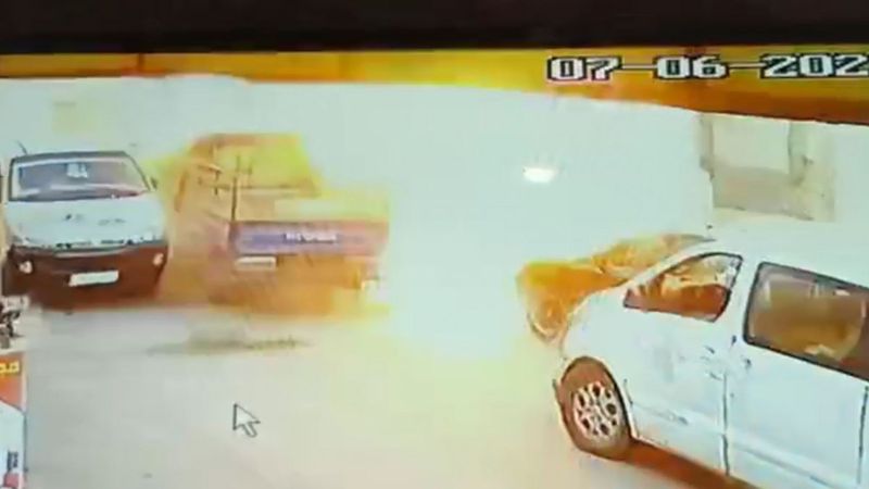 Çobanbey'deki terör saldırısının görüntüsü