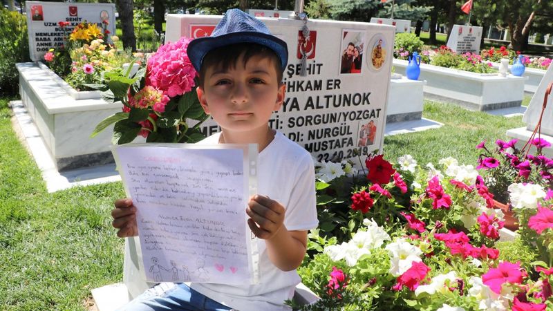 Şehit oğlundan babasına mektup: Allah'ım babama kavuşmak istiyorum