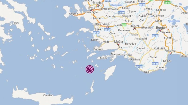 Datça açıklarında deprem