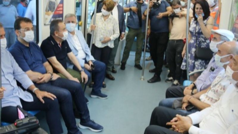 CHP'li 10 büyükşehir belediye başkanı Antalya'da raylı sistem test sürüşüne katıldı