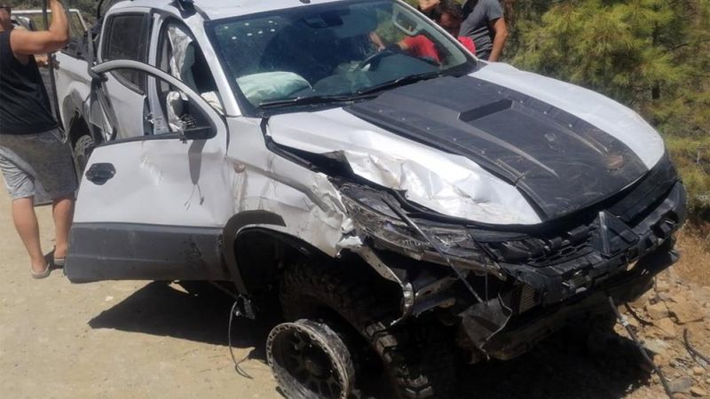 Muğla'da kontrolden çıkan araç uçuruma yuvarlandı