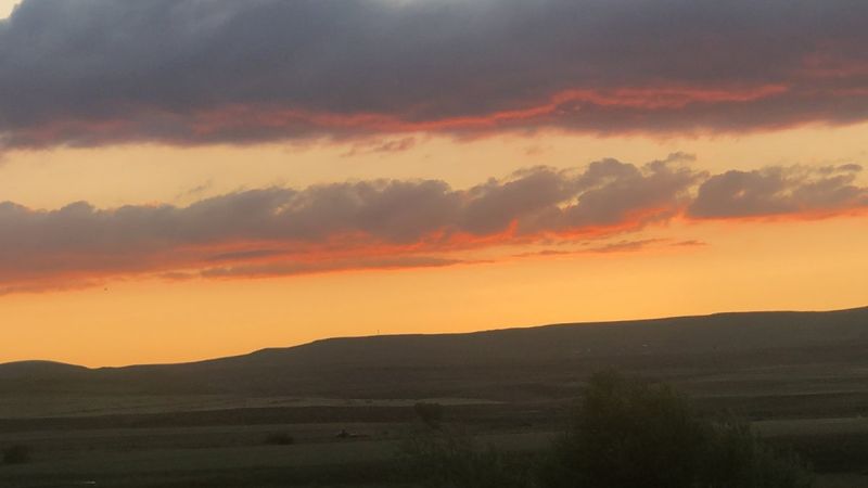Kars'ta gün batımı görenleri hayran bıraktı