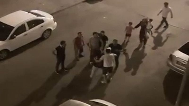 Esenyurt’ta darbettiği eşinin arkasına gizlendi