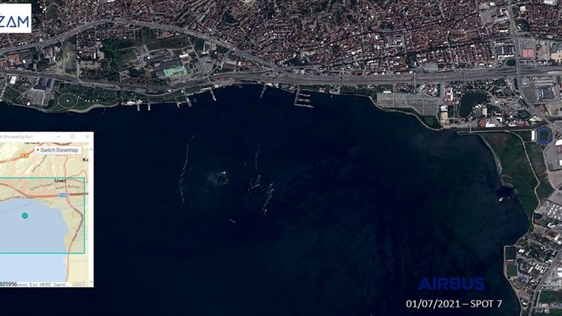 Marmara Denizi'nin uzaydan çekilen görüntüleri