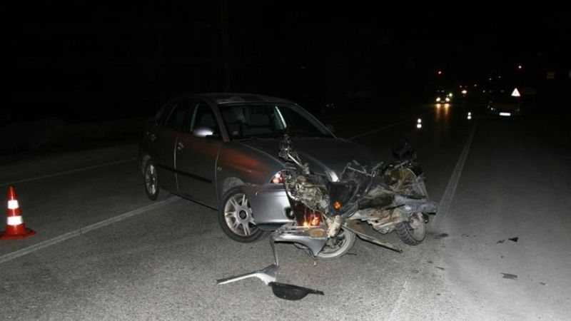 Konya'da otomobil ile motosiklet çarpıştı