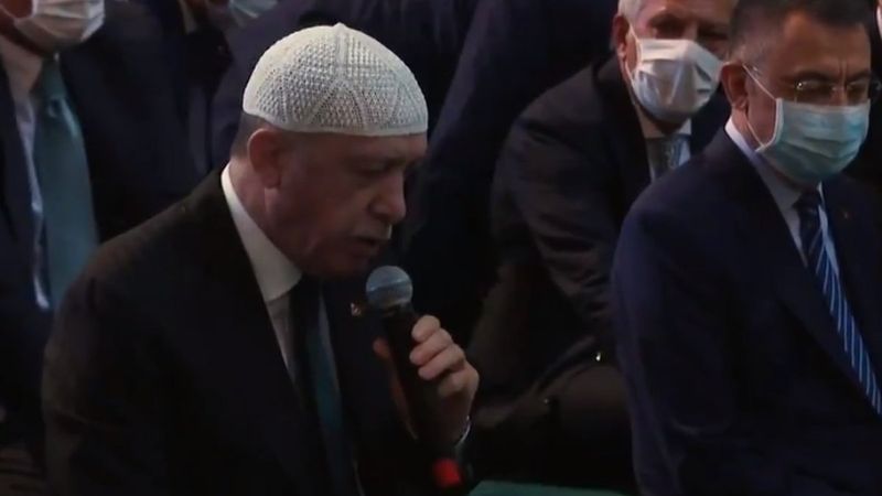 Cumhurbaşkanı Erdoğan'dan Ayasofya Camii paylaşımı
