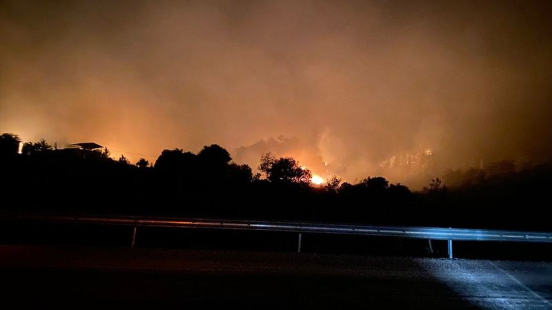 Adana'da orman yangını nedeniyle 5 köy tahliye edildi