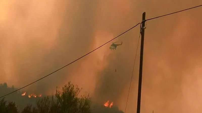 THK'nın 20 hava aracı yangınlara müdahalede bulunuyor