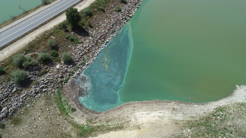 Sazlıdere Barajı'nın rengi değişti