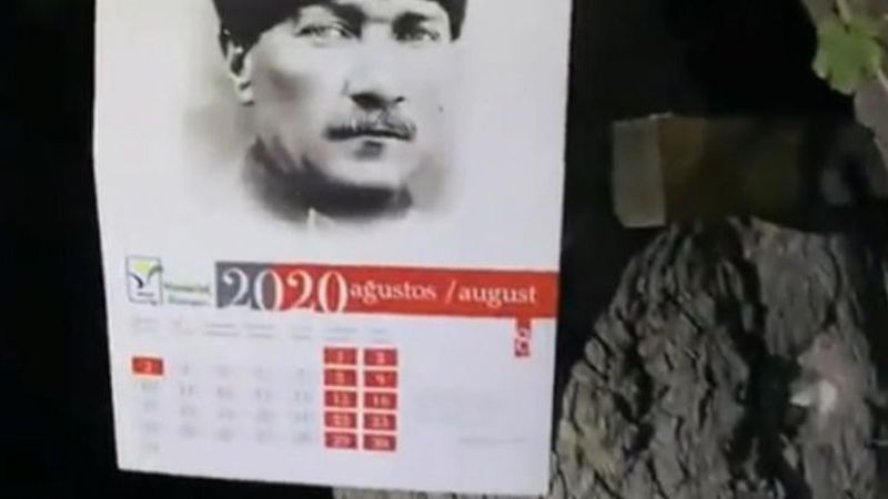 Manavgat orman yangınında Atatürk posteri yanmadı diyorlar