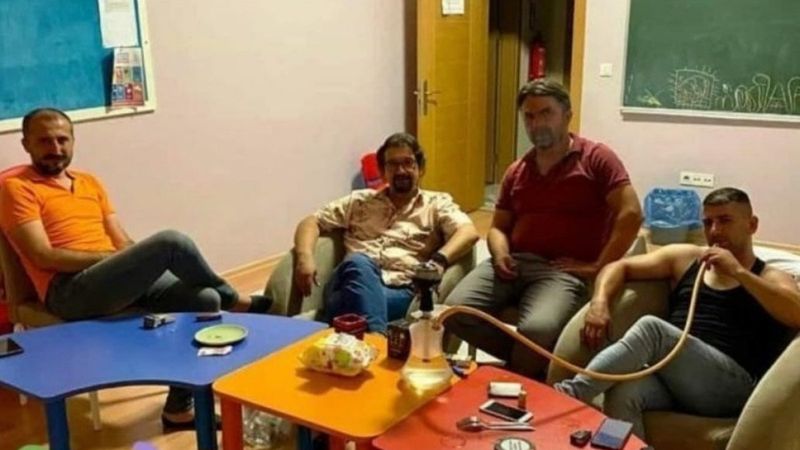 Düzce'de sınıfta nargile içen müdür ve öğretmenlere soruşturma