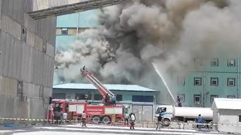 Eskişehir'de bor madeni tesislerinde trafo patladı