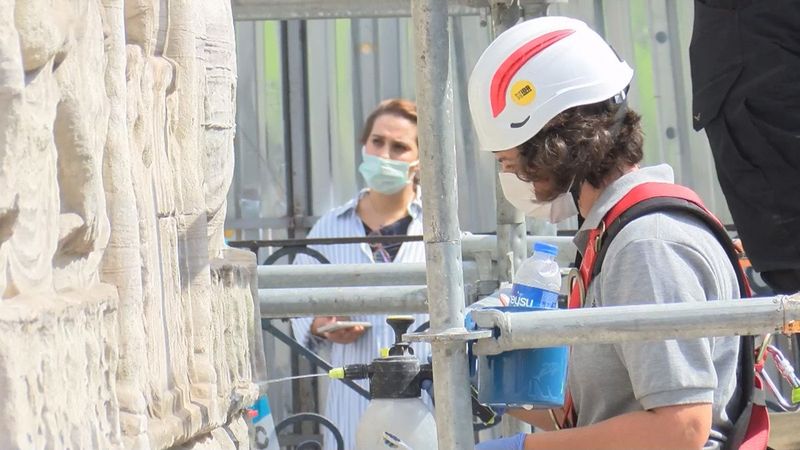 Sultanahmet Meydanı'nda tepki çeken görüntü: Çalışma başlatıldı