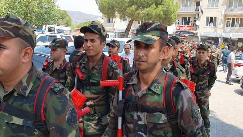 Azerbaycan’dan 200 kişilik ekip Çine’ye gitti