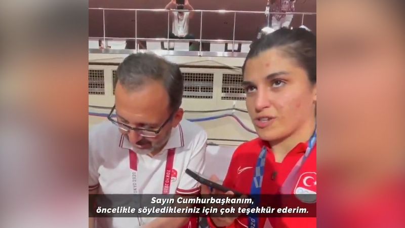 Cumhurbaşkanı Erdoğan'dan Busenaz Sürmeneli'ye tebrik telefonu