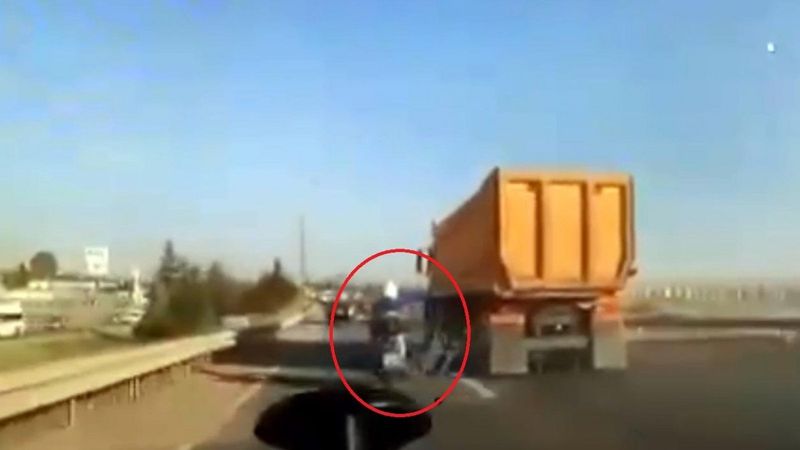 Ankara'da kamyon sürücüsünün çarptığı motosikletli konuştu
