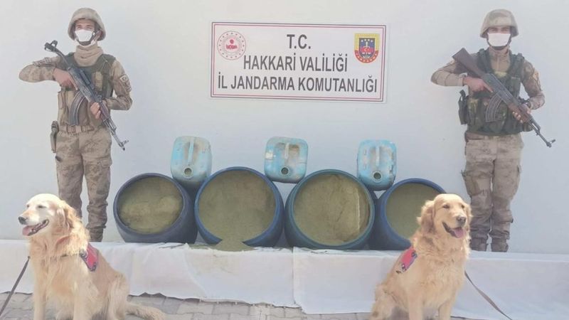 Hakkari’de 318 kilo esrar ele geçirildi