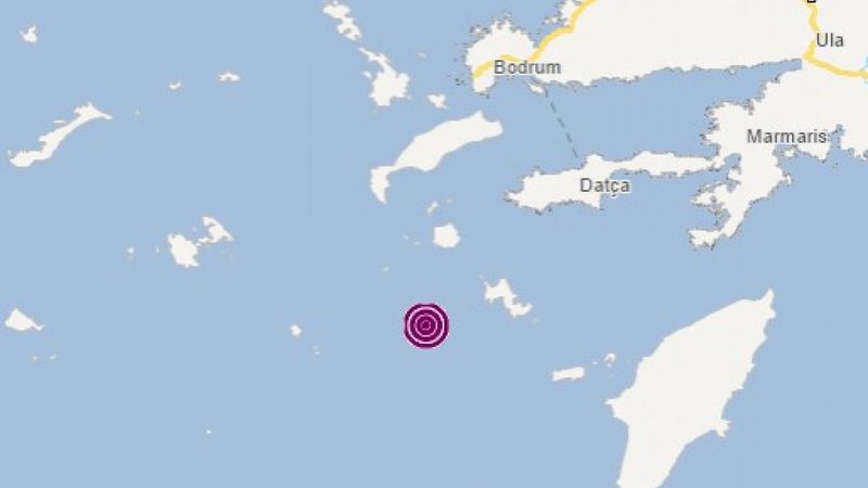 Datça açıklarında 4.6 büyüklüğünde deprem