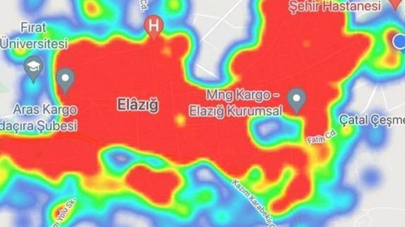 Vakaların arttığı Elazığ HES uygulamasında kızardı