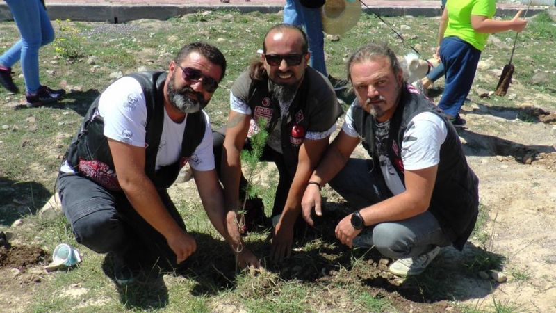 Kayseri'de duyarlı motosikletçilerden sosyal farkındalık projesi