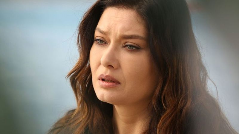 Nurgül Yeşilçay yeni imajında 'ısrarcı' Setten ilk kere geldi!