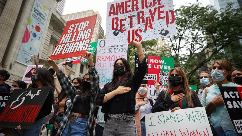 ABD'de Taliban protesto edildi