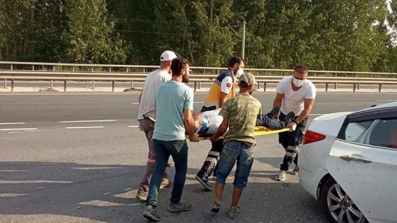 Bilecik'te kontrolden çıkan otomobil su kanalına çarptı