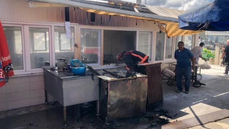 Sakarya'da balık lokantasındaki tüp bir anda alev aldı