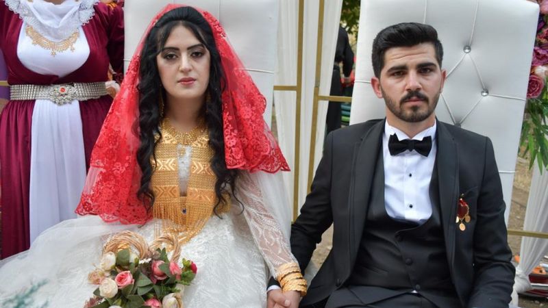 Şırnak'ta damada 373 bin geline ise 1 kilo altın takıldı