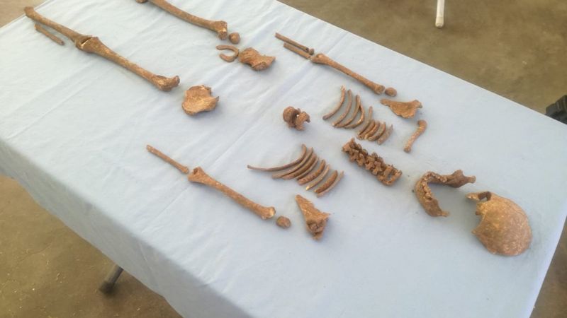 Kahramanmaraş'ta 600 yıl öncesine ait olan çocuk iskeleti tespit edildi